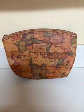 Alviero Martini Women Bag in Tan and Brown Map Print